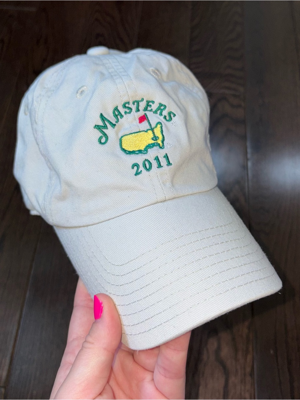 American Needle Khaki Masters Logo Cap with Yellow Patch